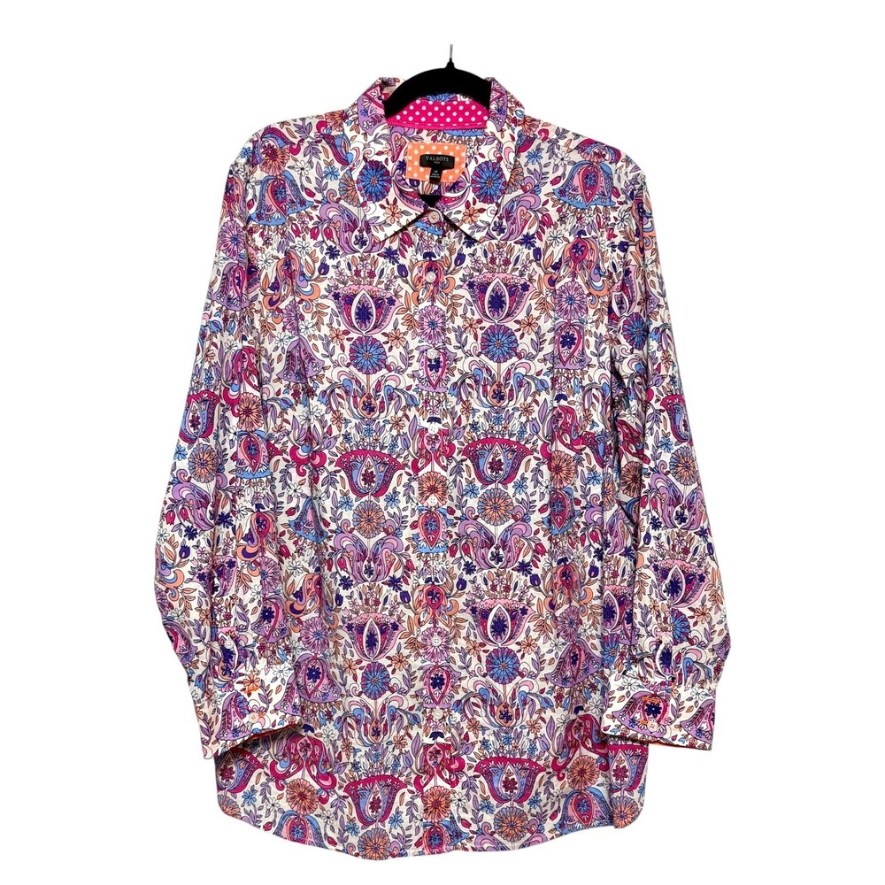 Talbots Multicolor Paisley Button-Down Shirt